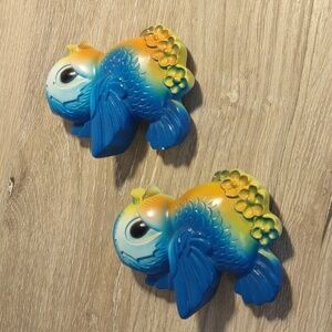 Vintage 1970 Miller Studios Chalkware Blue Birds Set of 2